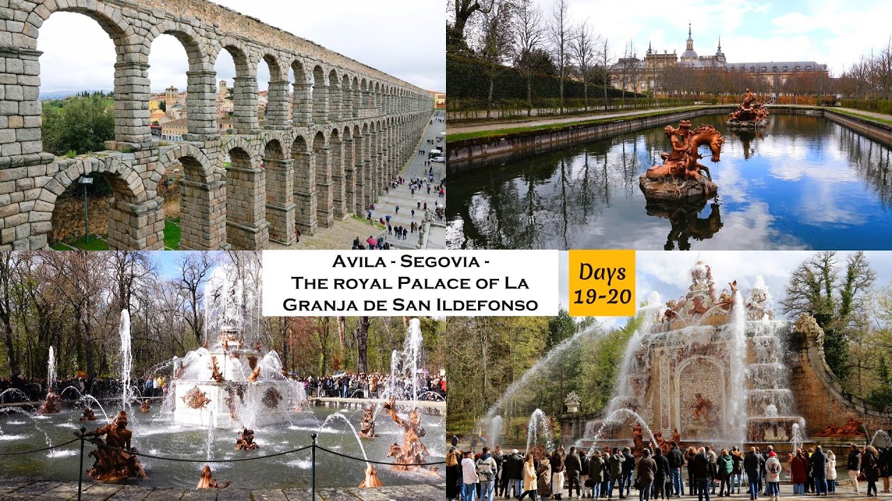 The world heritage city of Avila - Segovia - The Royal Palace of La Granja de San Ildefonso - Spain