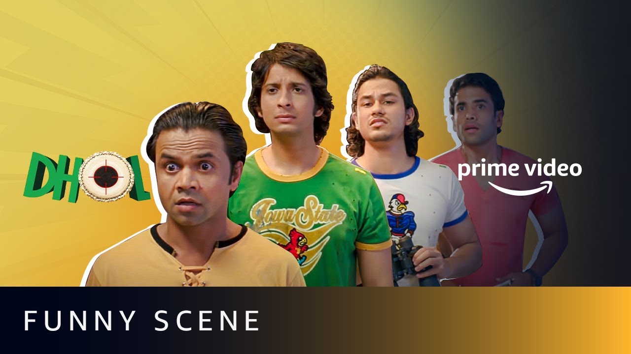 Dhol Funny Scene | Sharman Joshi, Tusshar Kapoor, Kunal Khemu, Rajpal Yadav #shorts