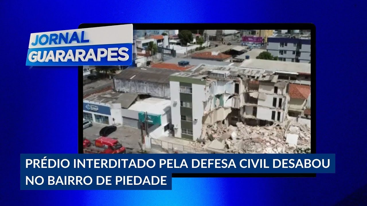 Prédio desaba em Piedade dois dias depois de ser interditado pela Defesa Civil