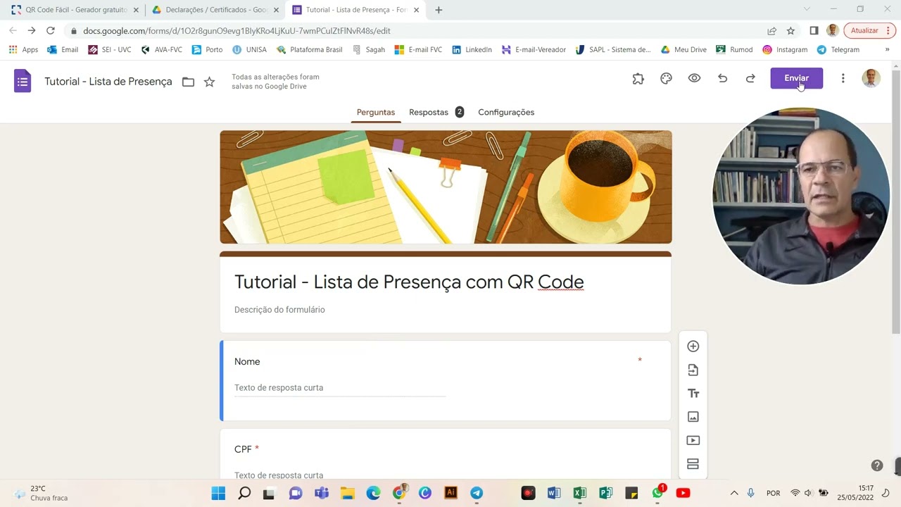 Gerando QR Code de um Google Forms