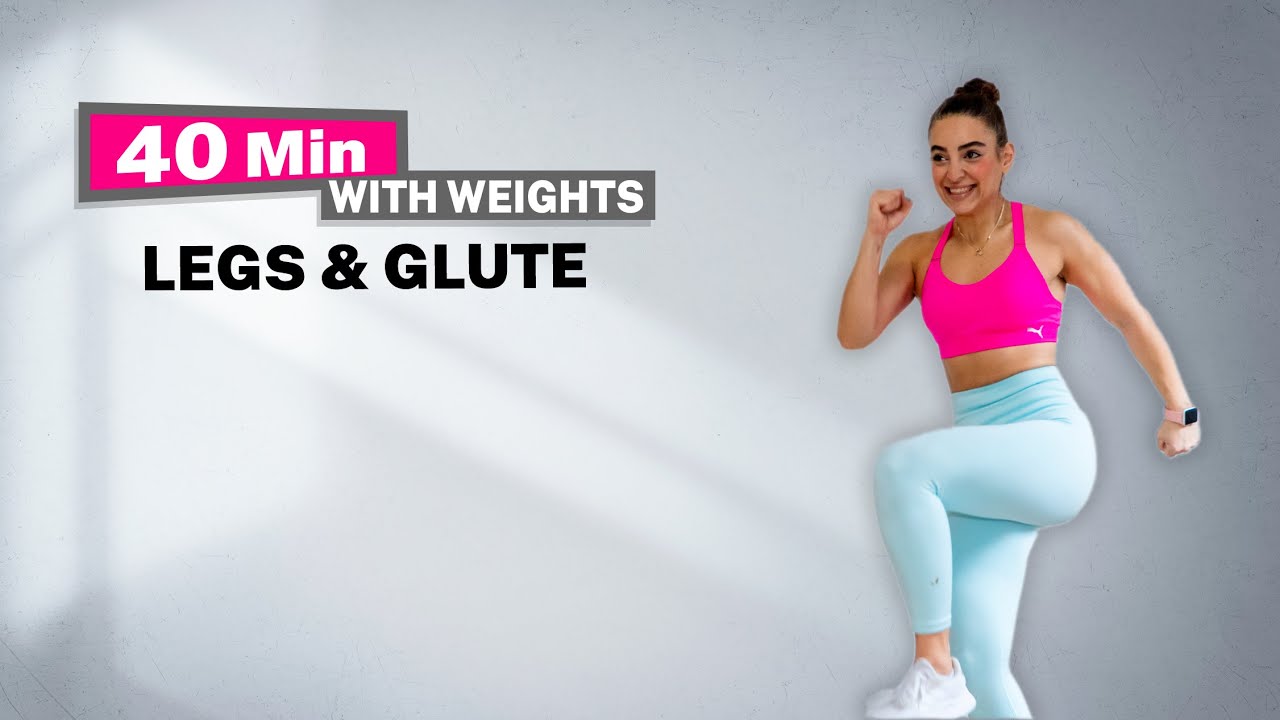 40 MINUTE LEGS AND GLUTES - LOWER BODY - BOOTY AND THIGHS - WITH WEIGHT AND BODY WEIGHT HIIT CARDIO