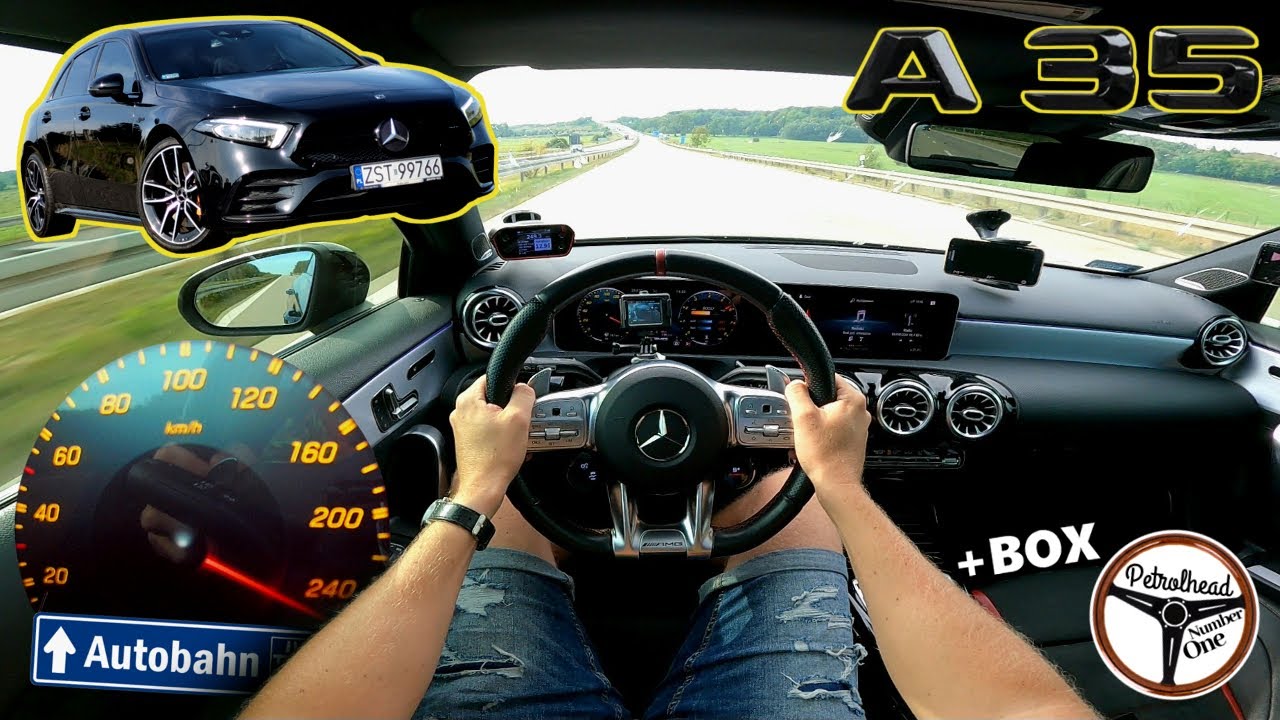 2019 Mercedes-AMG A35 (BOX, 350 KM) | V-MAX, 0-100, 100-200 km/h. MG Motorsport. Pr&oacute;ba autostradowa.