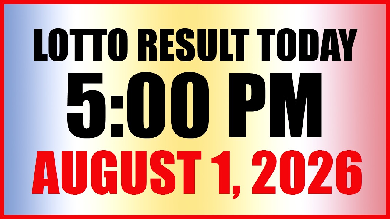 Lotto Result Today 5pm Draw August 1, 2026 Swertres EZ2 PCSO