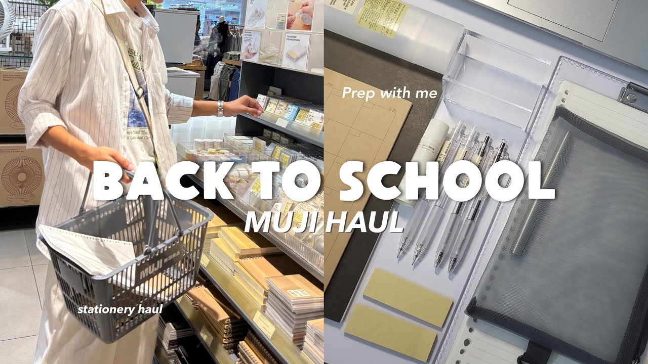 back to school prep!📔🛒| shopping for college, MUJI HAUL & stationery unboxing