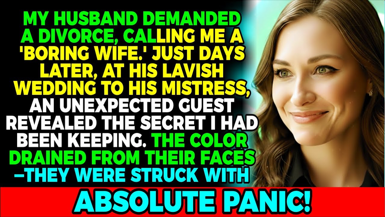 My Ex-Husband Married His Mistress Over a “Boring Wife” Claim — One Guest’s Words Left Him Frozen