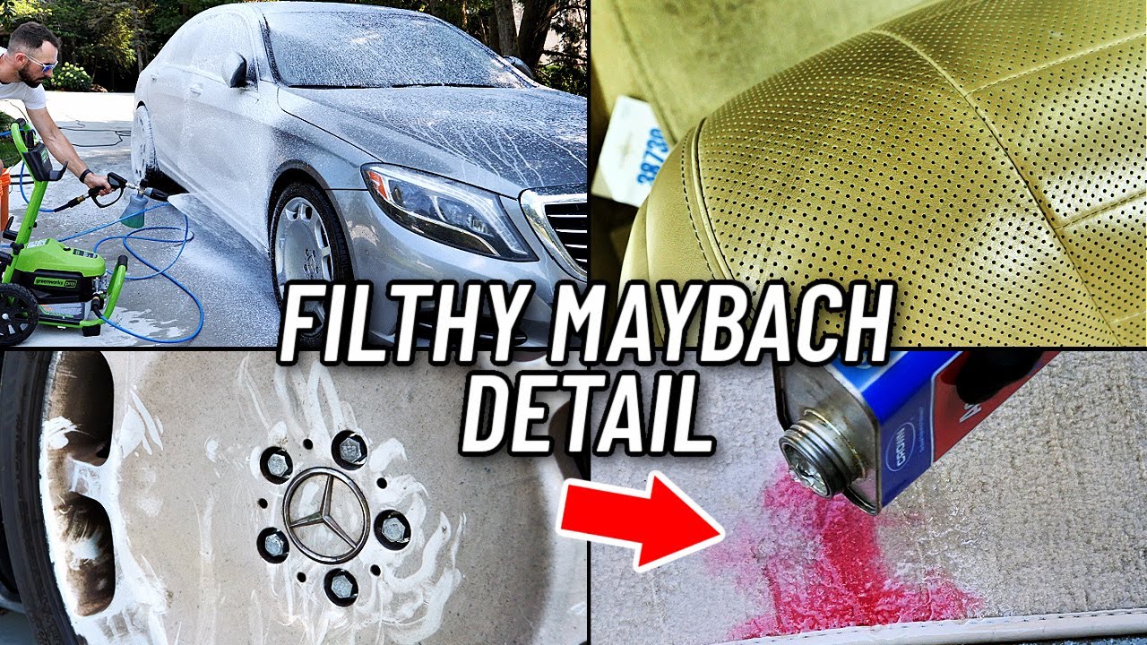 Детализация автомобиля грязный Mercedes Maybach ... Реставрация интерьера и экстерьера как сделать