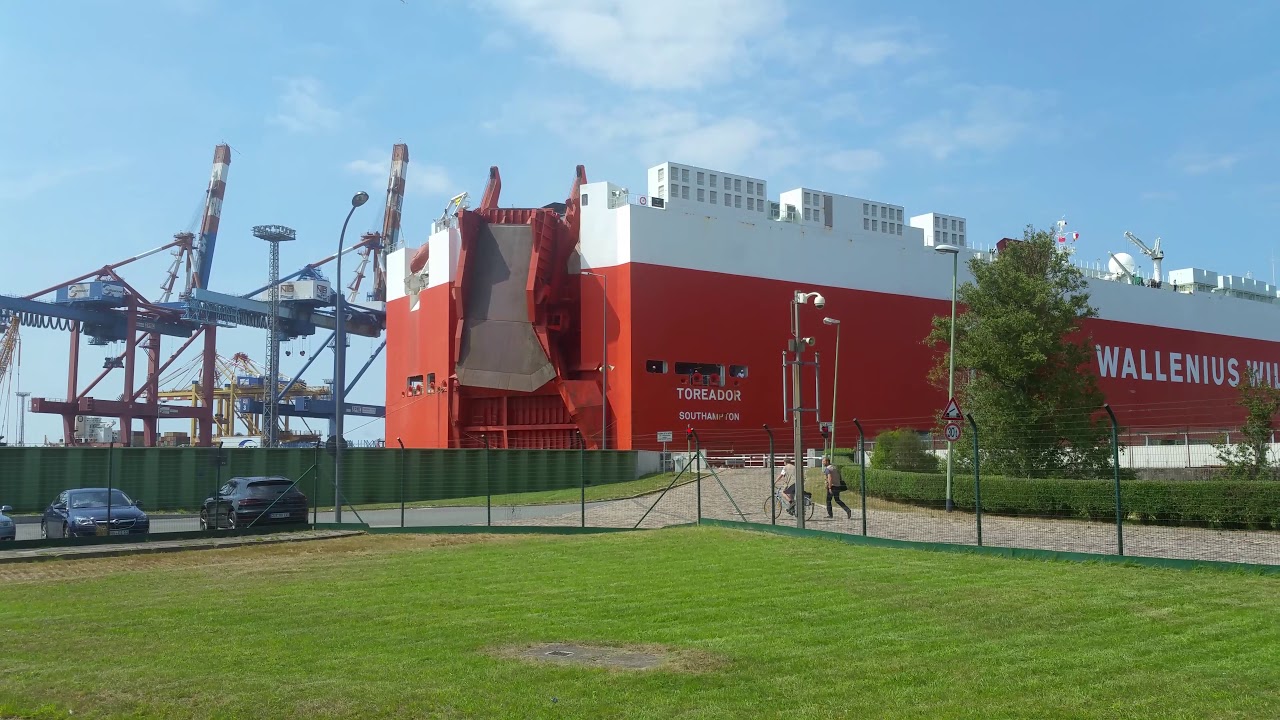 Wallenius Wilhelmsen Car Carrier Toreador Arriving in Bremerhaven (4K)