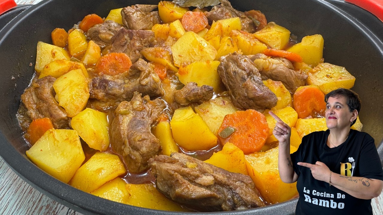 Patatas Guisadas con Costillas ¡Súper Tiernas! 😍 ¡Te encantará!