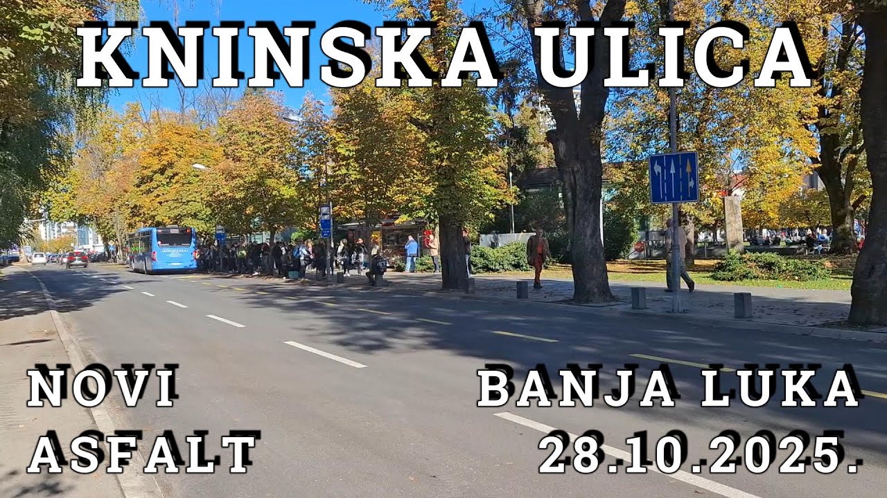Kninska ulica, Banja Luka, novi asfalt 28.10.2025.
