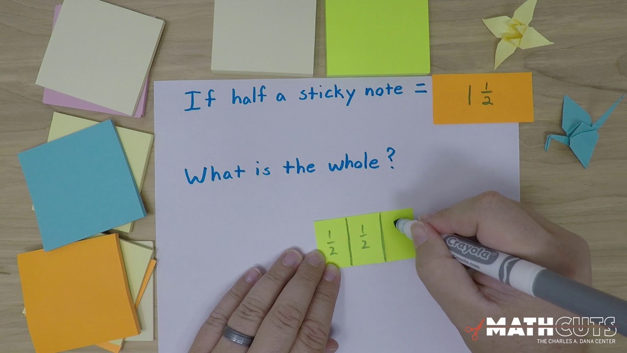 MathCuts   Sticky Note Fractions