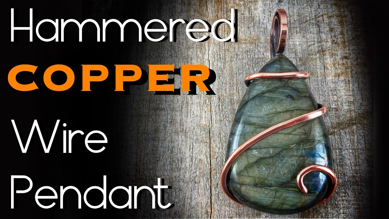 DIY Wire Jewelry-Large Gauge Hammered Copper Wire Pendant-No Binding!