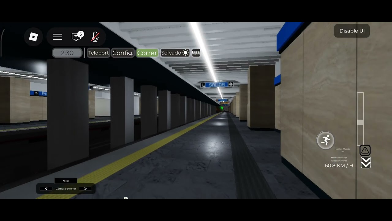 NM-22 haciendo pruebas de velocidad en línea 2 en la estación pino Suárez 