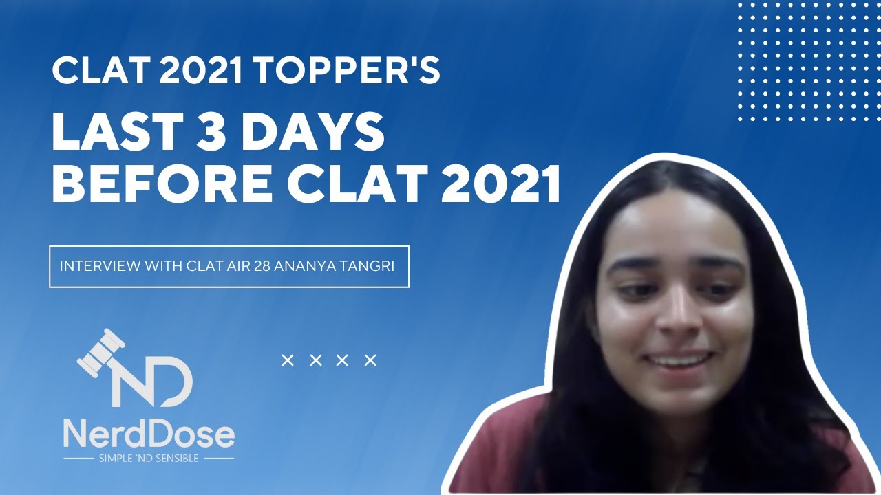 How to maintain calm during CLAT | What not to do in last 3 days | Things to keep in mind for CLAT