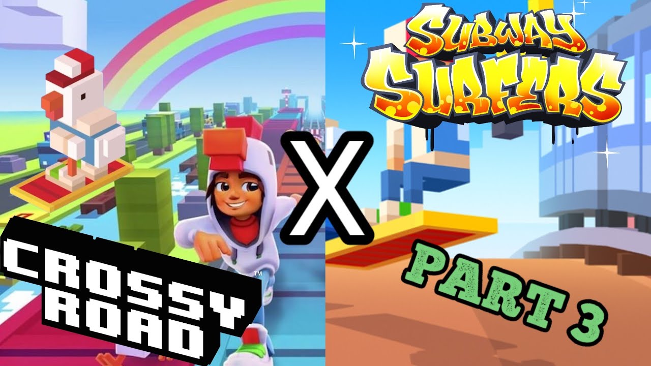 Subway Surfers X Crossy Road Collab #3 [GAMEPLAY]
