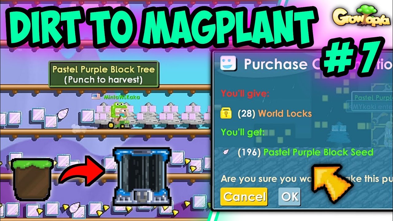 BUYING THE MOST EXPENSIVE FARMABLE (HUGE PROFIT) ?! | #7 Dirt to Magplant | Growtopia