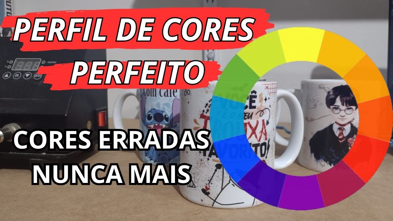 Cores erradas na caneca sublima&ccedil;&atilde;o? Perfil de cores f&aacute;cil e r&aacute;pido, RESOLVA AGORA | INKTEC
