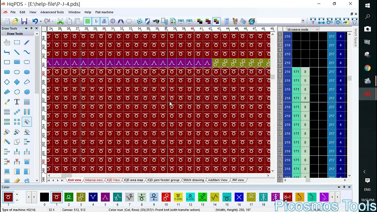 HQ PDS INTARSIA JACQUARD VIDEO NO 1