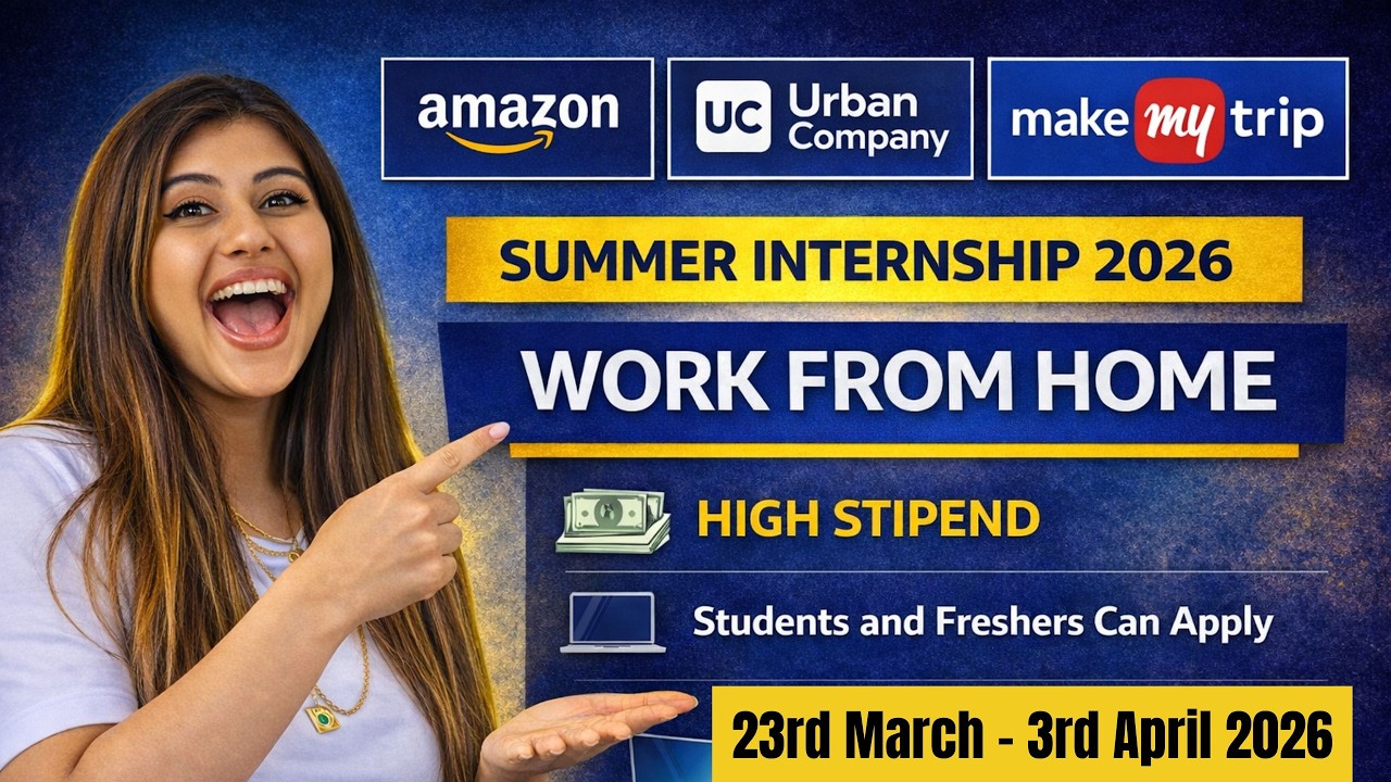 🔴Summer internship with Big Companies | Work from Home | Internship for students & Freshers 🔥