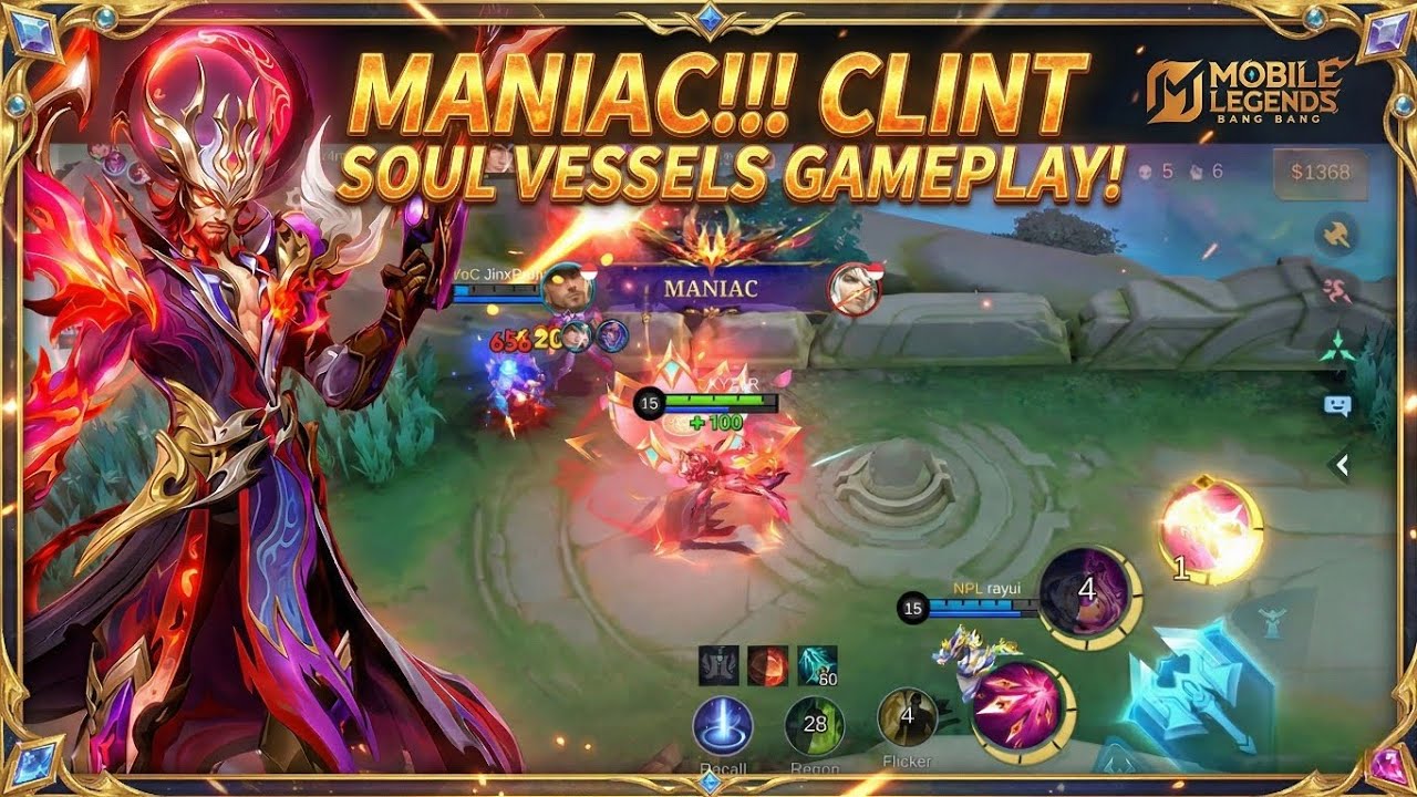 CLINT SOUL VESSELS MANIAC! DI LOCK TERUS DI AWAL, TAPI LANGSUNG NGEGAS  SAMPE AKHIR!!! - MLBB
