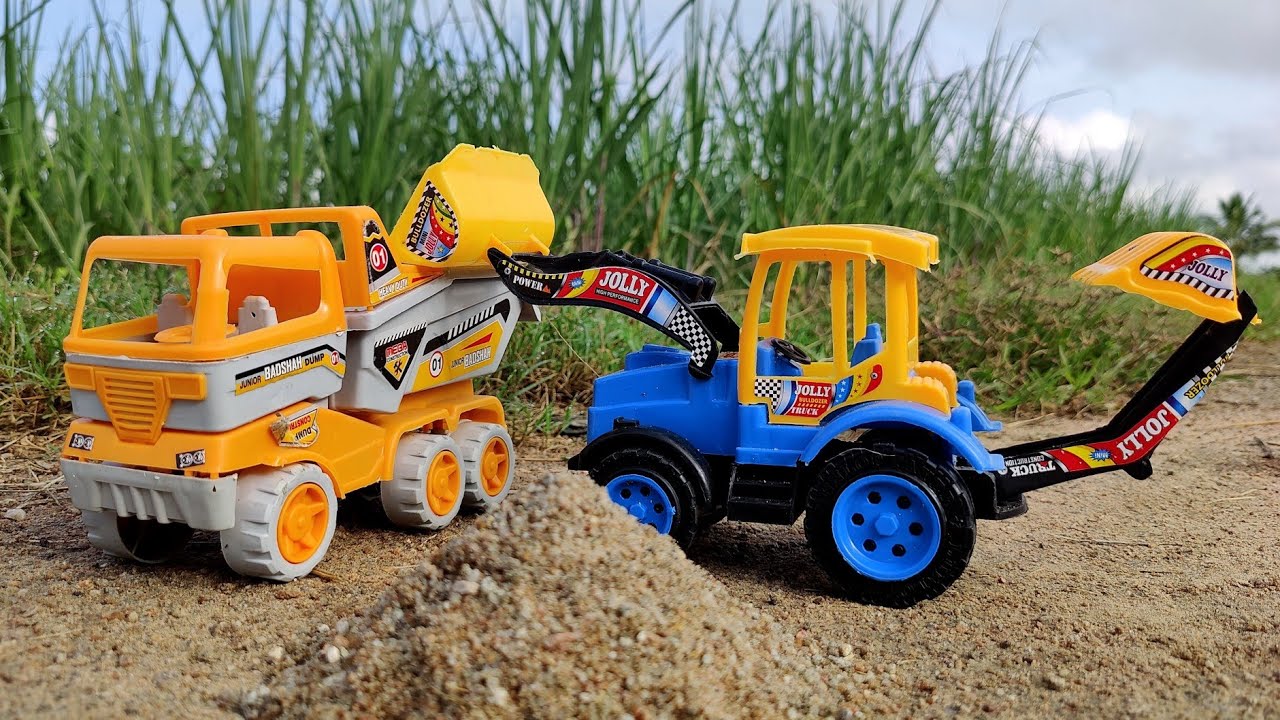 jcb 3dx machine fully load sand by truck | jcb video