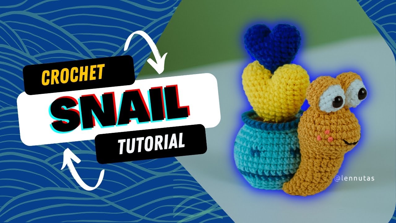 A 🐌 Snail Crochet Pattern That Sends Support to Ukraine ❤️🇺🇦