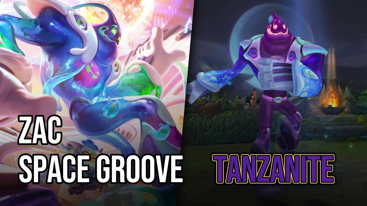 Скин Space Groove для Зака ​​| League of Legends | Цвета Tanzanite