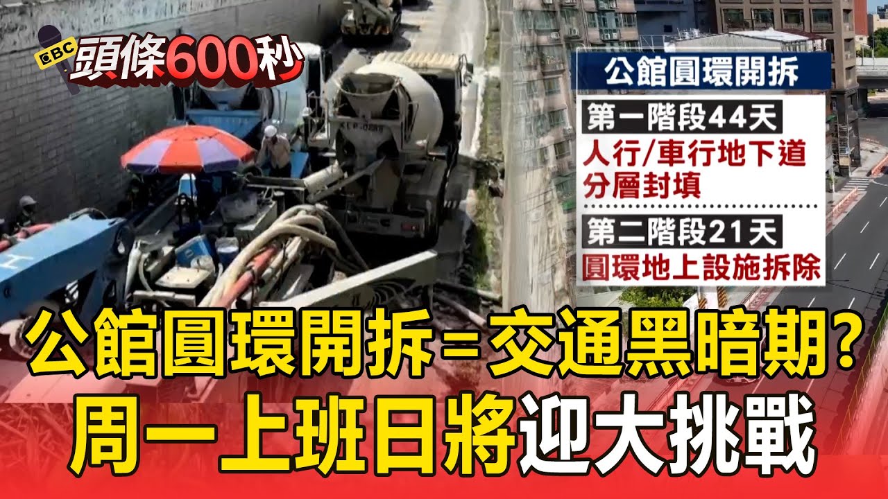 公館圓環開拆「交通黑暗期來了」？ 公車將與汽機車爭道「周一上班日」將迎大挑戰【頭條600秒】