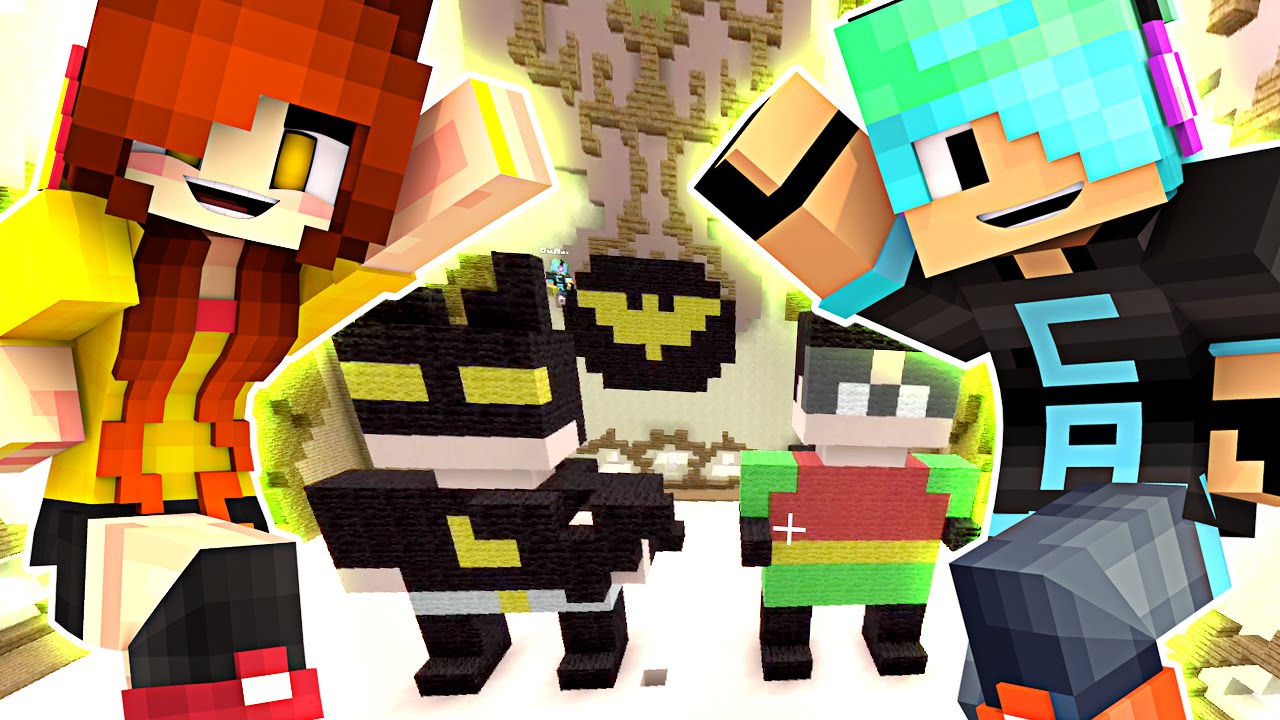 Minecraft Team Build Battle Batman & Robin with Chad - DOLLASTIC PLAYS!