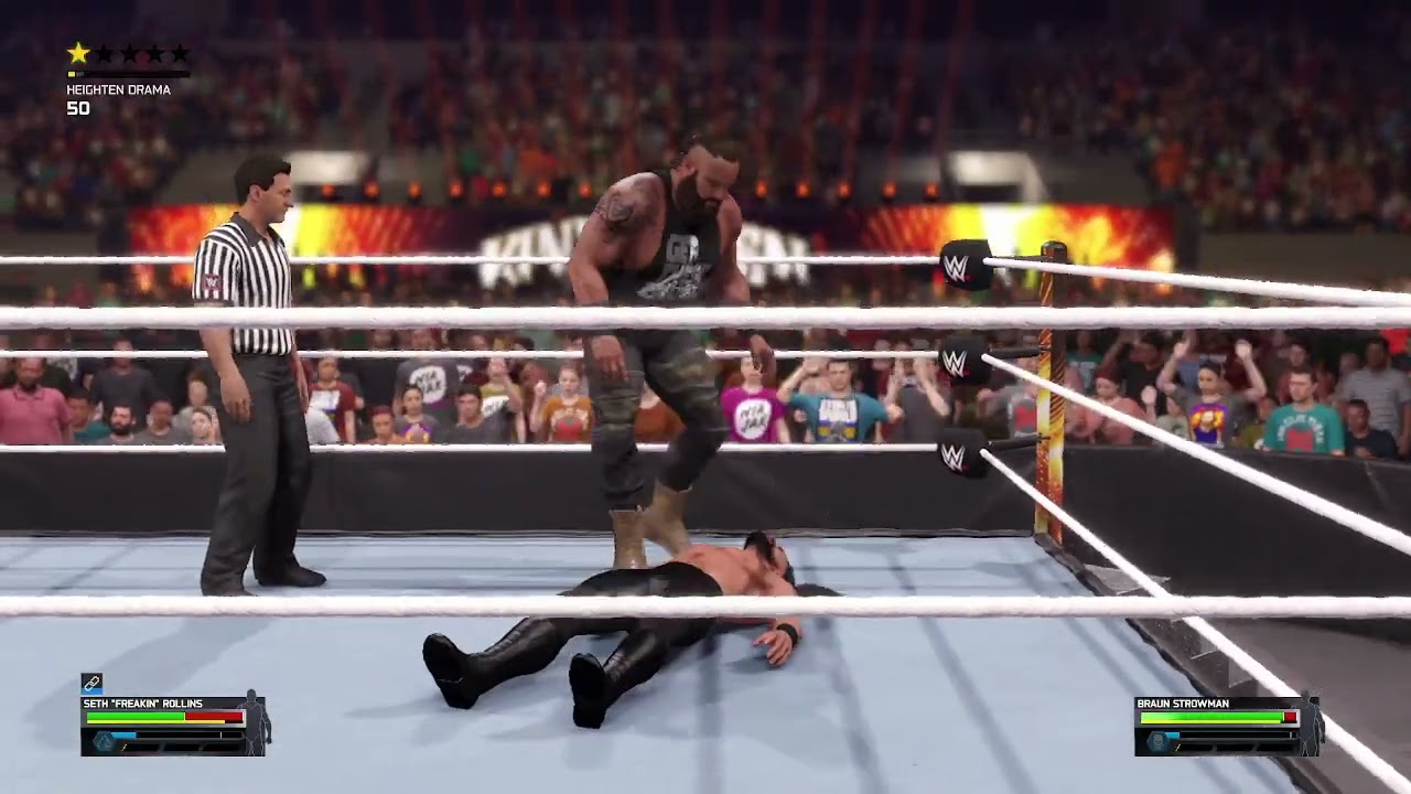 wwe 2k25 braun strowman vs seth rollins