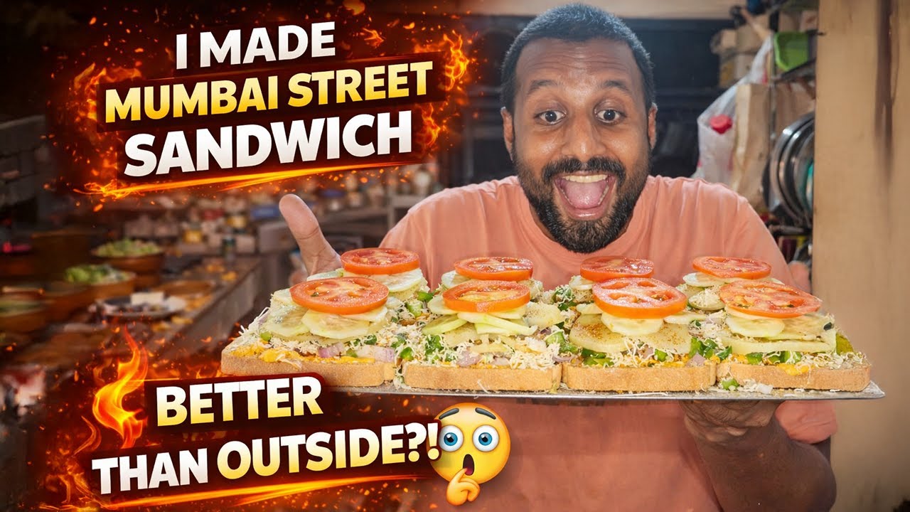 I Made Mumbai Street Style Sandwich at Home… and It’s Better Than Outside! 😍🔥 #food #viral #trendig