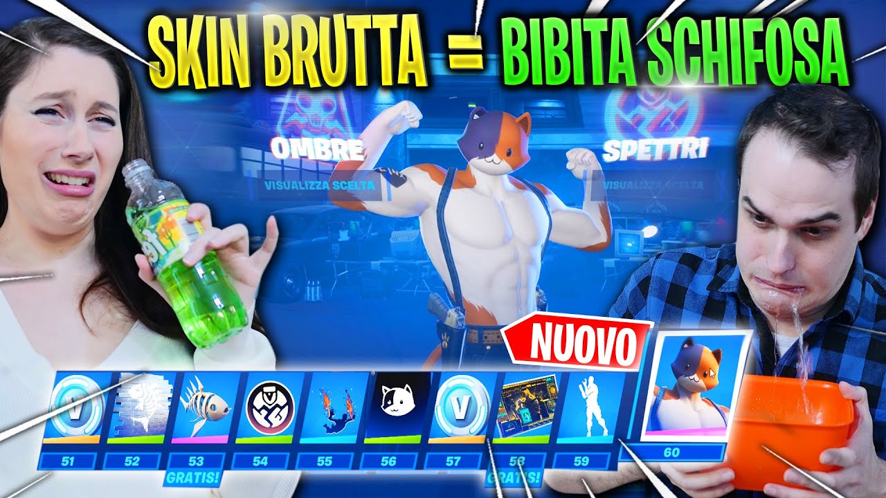 Ogni SKIN BRUTTA  = 1 BIBITA VOMITEVOLE - Reaction Pass Battaglia 2 Fortnite