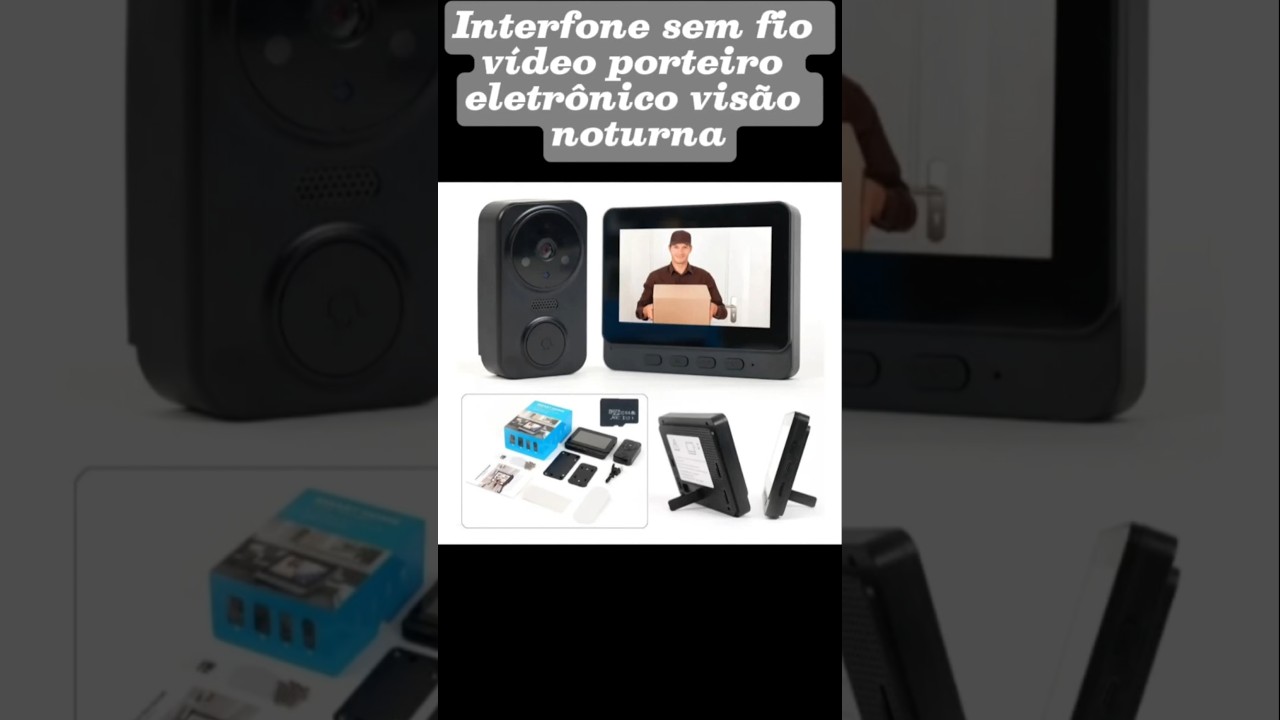 Interfone sem fio v&iacute;deo porteiro eletr&ocirc;nico vis&atilde;o noturna, recomendo!
