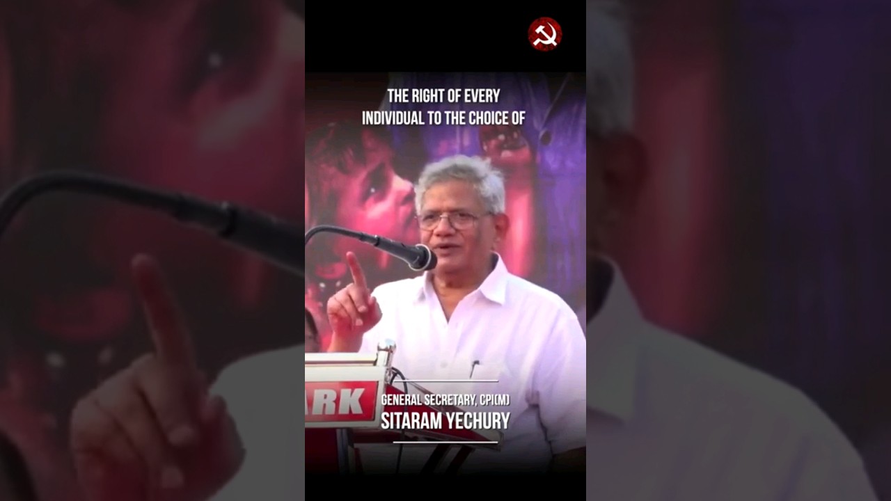 sitaram yechury's speech in English #sitaram #yechury #cpm #politics  #speech  #english #viralshort