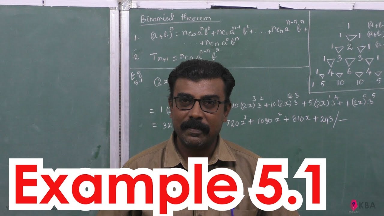 1. Maths | Binomial theorem, Sequences and Series | Example 5.1