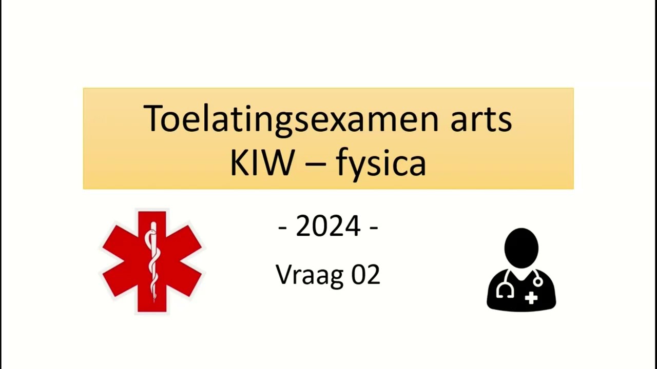 Toelatingsexamen arts 2024 - Fysica vraag 02 (hydrostatische druk)