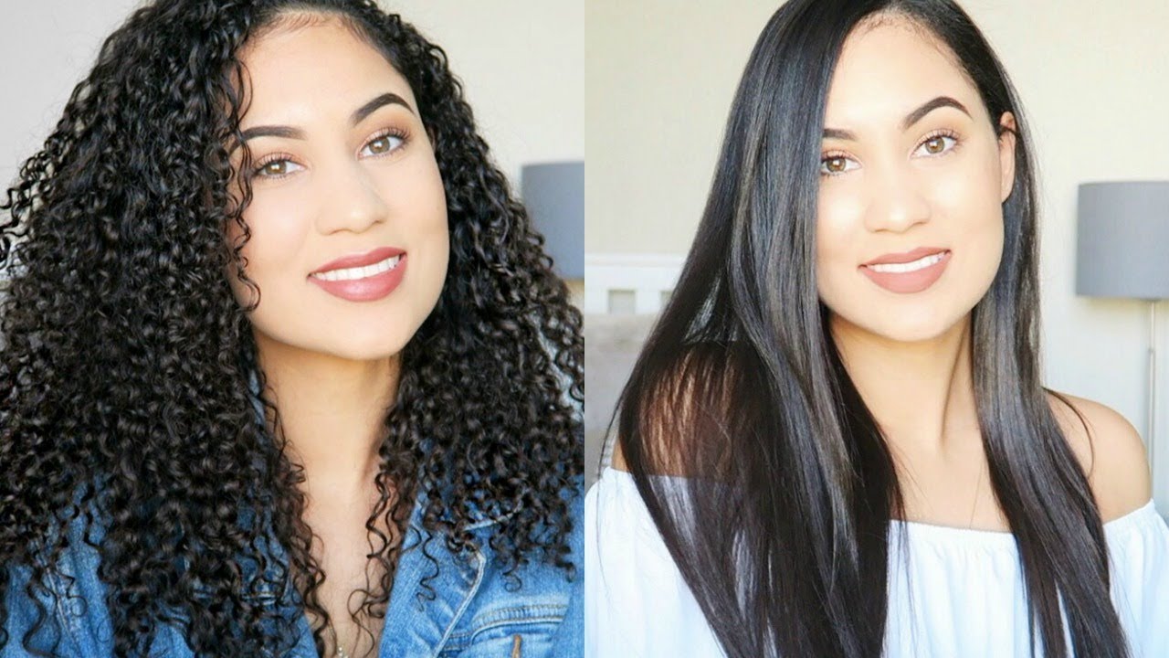 CURLY TO STRAIGHT HAIR TUTORIAL (UPDATED)