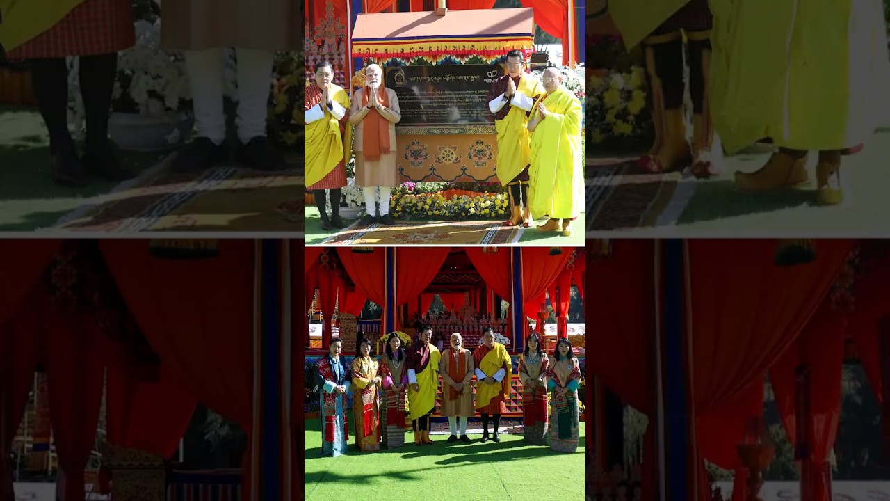 PM Modi inaugurates Kalachakra with His Majesty The King & The Fourth Druk Gyalpo | #shorts