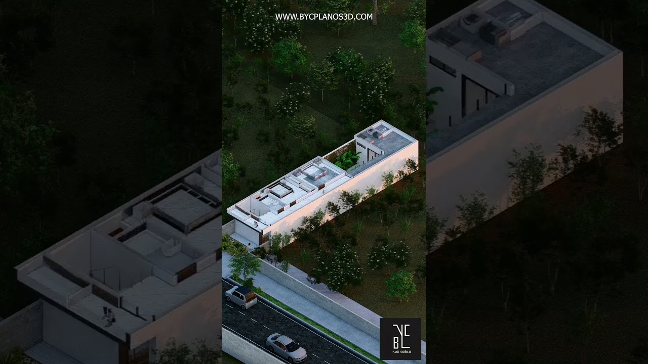 Casa 5x20m | Isom&eacute;trico #arquitectura #casa #design #construccion #home #architecture #lumion #byc