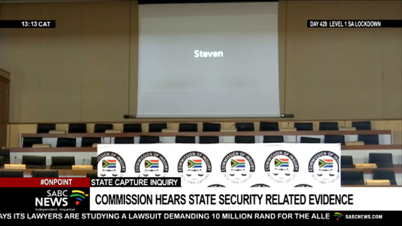 State Capture Inquiry |  State Security related evidence from intelligence operative