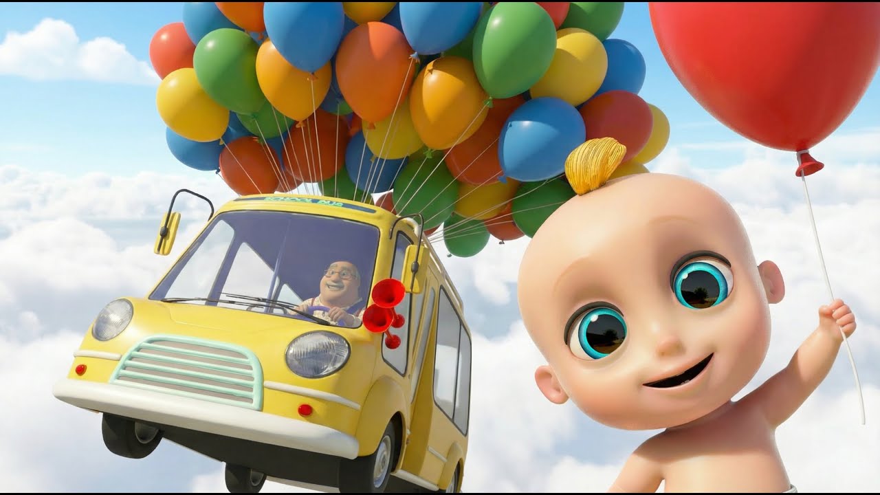 🎈 Las Ruedas del Autobús con Globos 🎈 | Aprende los Colores 🟡🟢 | Canciones Infantiles | LooLoo Kids
