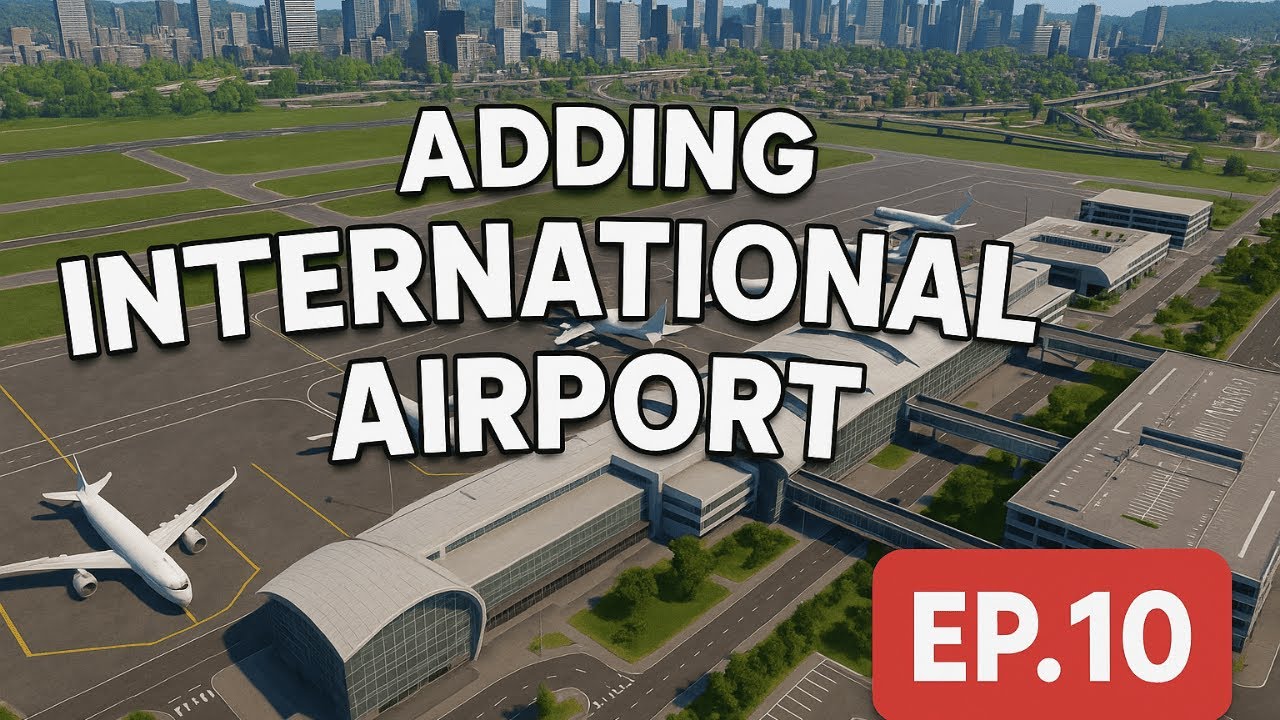 Building the INTERNATIONAL AIRPORT! 🛫 | Cities: Skylines 2 | EP.10