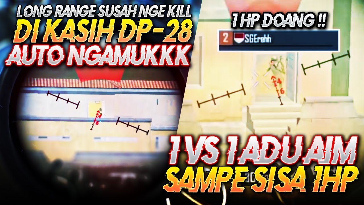1 VS 1 ADU AIM SAMPE SISA 1 HP !! Ryan prakasha PUBG Mobile