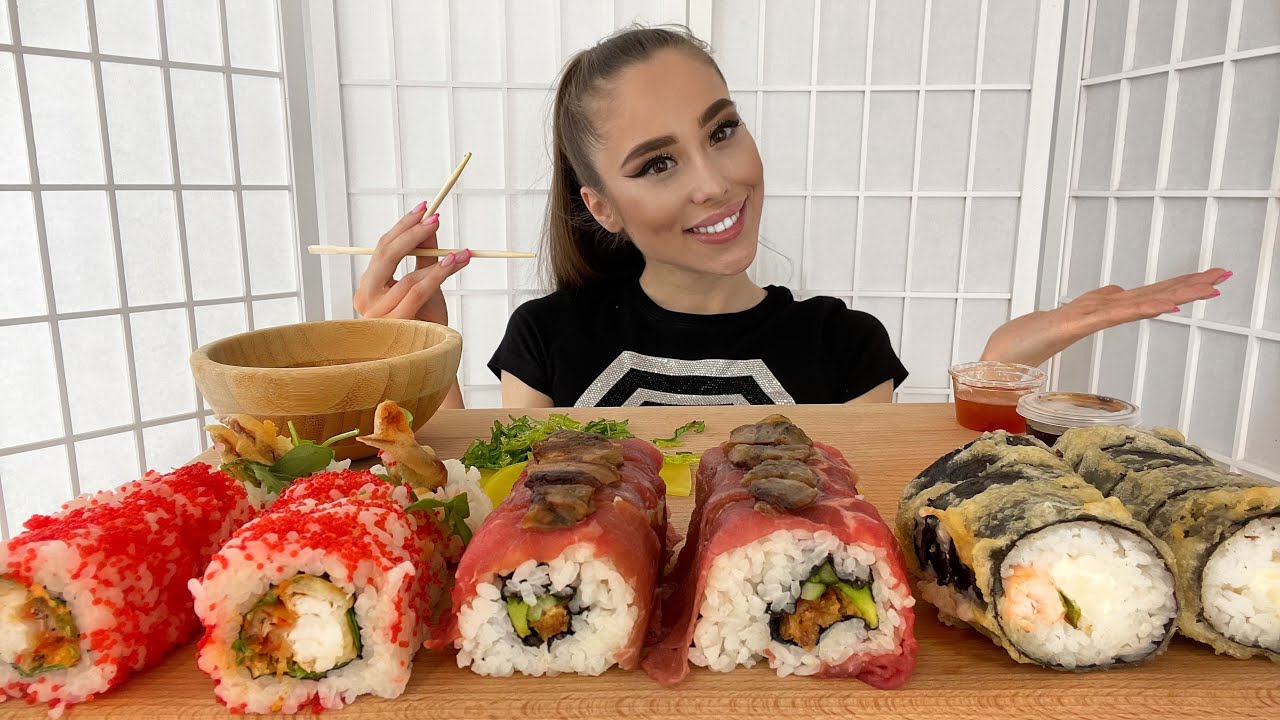 МУКБАНГ|Главные качества в мужчине😋Суши с фуагра👌🏽🥰Отвечаю на вопросы❤️
