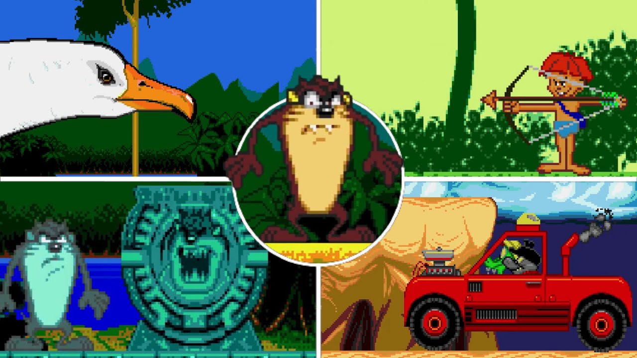 Taz-Mania (Genesis) Все боссы (без урона, сложный)