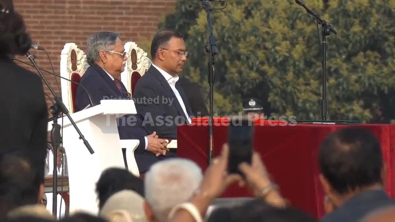 Bangladesh’s new prime minister is sworn in after his party’s landslide election win