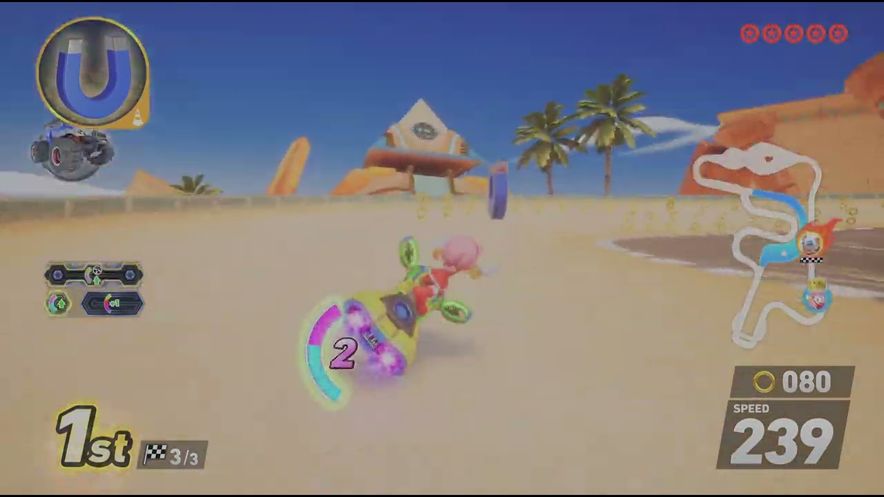 Amy Rose vs Rouge Sonic Racing: CrossWorlds Gamplay