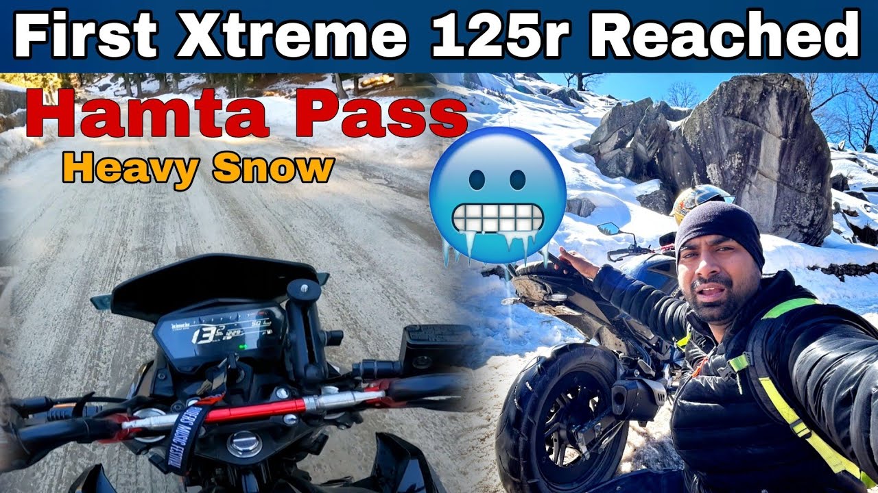 Finally Hamta Pass Ho Gya 😍 | Delhi to Manali Solo Ride on Xtreme 125r | Hamta Pass ride 🔥 Snow Ride