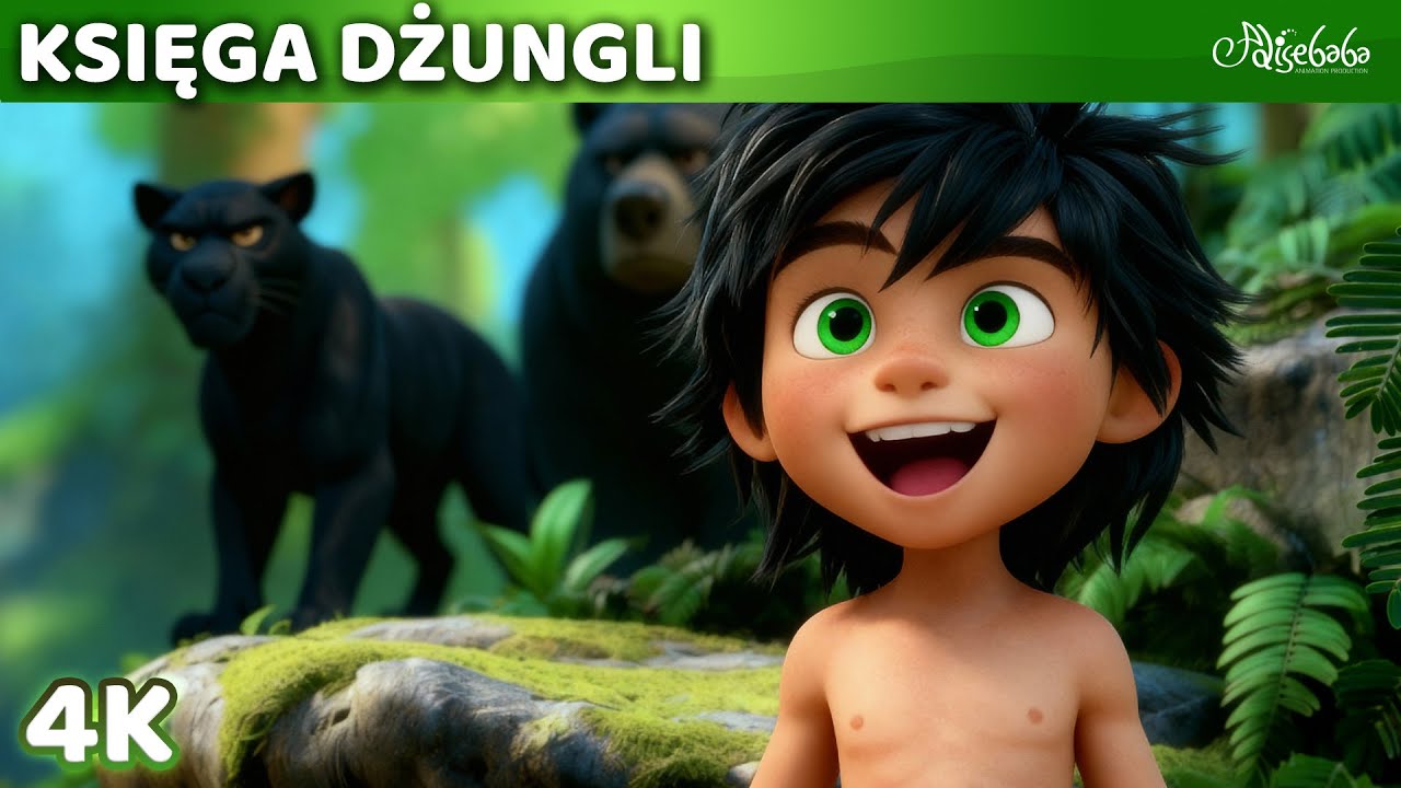 Księga dżungli Mowgli🐒🌴| 3D 4K | Bajki Dla Dzieci | Bajka i opowiadania na Dobranoc
