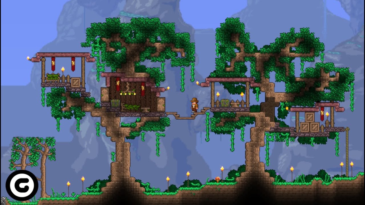 Terraria Treehouse Timelapse