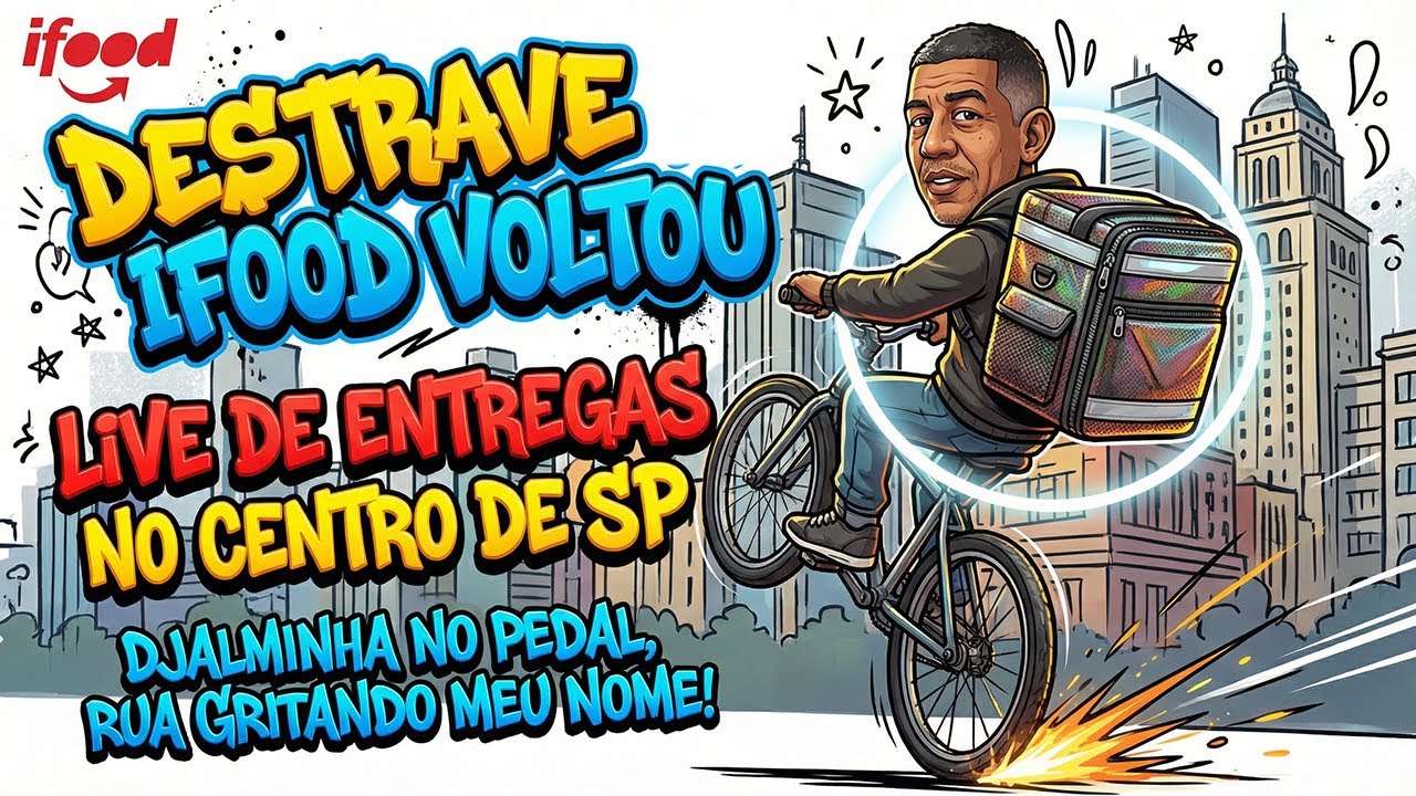 IRL- DESTRAVE VOLTOU NOVA MISSÃO IFOOD CENTRO SP 🚲